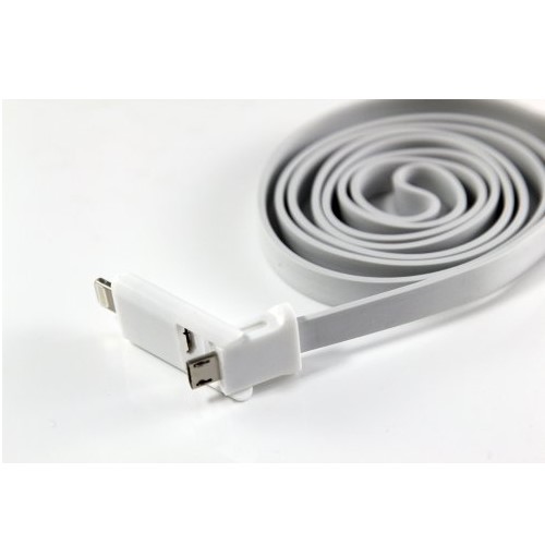 **Cable dual conector microusb 2.0 y iphone 5 -8 1M $1500*